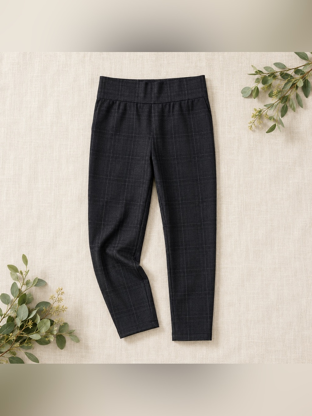 Zac & Rachel Plaid Pull-On Ankle Pants | Slim Fit | Workwear Chic | NWT